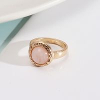 Ethnic Style Round Alloy Inlay Natural Stone Women's Rings main image 2