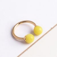1 Piece Simple Style Geometric Alloy Inlay Natural Stone Turquoise Women's Open Ring sku image 7