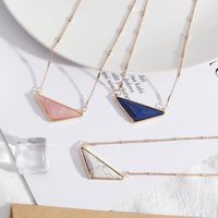 1 Pair Simple Style Triangle Alloy Inlay Turquoise Women's Necklace main image 1