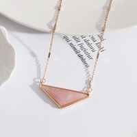 1 Pair Simple Style Triangle Alloy Inlay Turquoise Women's Necklace sku image 1