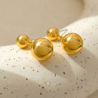 1 Pair Simple Style Ball Copper Plating Drop Earrings sku image 1