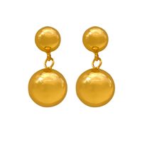 1 Pair Simple Style Ball Copper Plating Drop Earrings main image 2