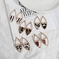1 Pair Casual Stripe Leopard Alloy Plating Hollow Out Women's Drop Earrings main image 1
