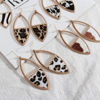 1 Pair Casual Stripe Leopard Alloy Plating Hollow Out Women's Drop Earrings main image 4