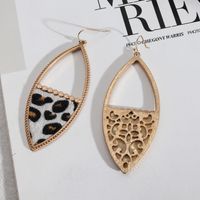 1 Pair Casual Stripe Leopard Alloy Plating Hollow Out Women's Drop Earrings main image 5
