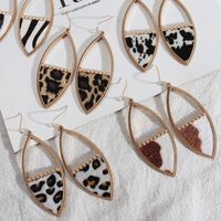 1 Pair Casual Stripe Leopard Alloy Plating Hollow Out Women's Drop Earrings main image 6