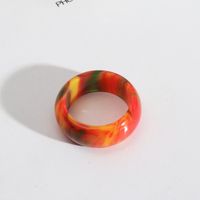 1 Piece Simple Style Circle Gradient Color Arylic Resin Women's Rings sku image 2