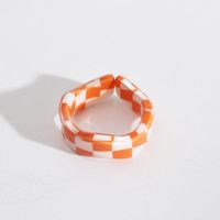 1 Piece Simple Style Circle Gradient Color Arylic Resin Women's Rings main image 4