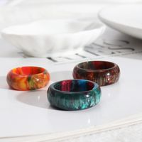 1 Piece Simple Style Circle Gradient Color Arylic Resin Women's Rings main image 6