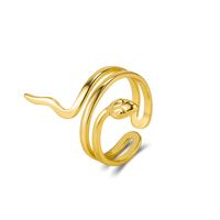 Simple Style Snake Sterling Silver Plating Open Ring main image 5