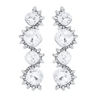 Wholesale Jewelry 1 Pair Simple Style Water Droplets Alloy Rhinestone Rhinestones Drop Earrings sku image 1