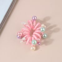 Lady Solid Color Plastic Pearl Hair Tie 1 Piece sku image 7