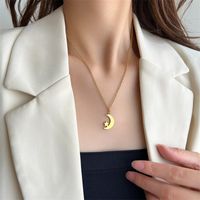 1 Piece Lady Star Moon Stainless Steel Plating Pendant Necklace main image 4