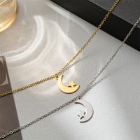 1 Piece Lady Star Moon Stainless Steel Plating Pendant Necklace main image 1