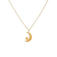 1 Piece Lady Star Moon Stainless Steel Plating Pendant Necklace main image 5