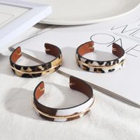 1 Piece Beach Leopard Pu Leather Metal Women's Bangle main image 6