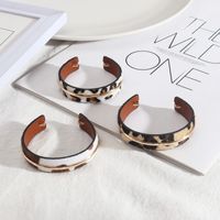 1 Piece Beach Leopard Pu Leather Metal Women's Bangle main image 3