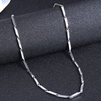 Collar Elegante De Rejilla Cuadrada Simple De Acero Inoxidable De Moda Para Hombre sku image 1