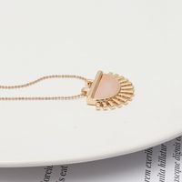1 Piece Simple Style Semicircle Alloy Inlay Natural Stone Women's Pendant Necklace main image 4