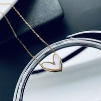 1 Piece Lady Heart Shape Titanium Steel Plating Pendant Necklace main image 3