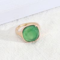 Vintage Style Round Alloy Inlay Natural Stone Women's Rings sku image 4
