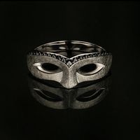1 Stück Retro Maske Kupfer Überzug Inlay Zirkon Ringe sku image 4