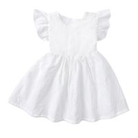 Cute Solid Color Cotton Girls Dresses sku image 17