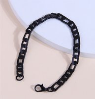 Fashion Simple Stainless Steel Black Metal Chain Temperament Men's Bracelet main image 2