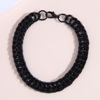 Fashion Simple Stainless Steel Woven Black Metal Chain Temperament Men's Bracelet sku image 1