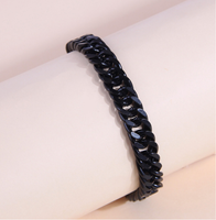 Fashion Simple Stainless Steel Woven Black Metal Chain Temperament Men's Bracelet main image 3