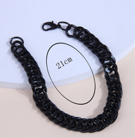 Fashion Simple Stainless Steel Woven Black Metal Chain Temperament Men's Bracelet main image 2