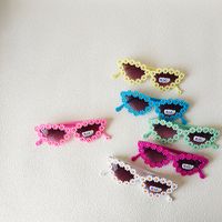 Ins Style Sweet Flower Pc Resin Cat Eye Full Frame Kids Sunglasses main image 1