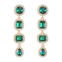 Wholesale Jewelry 1 Pair Simple Style Water Droplets Alloy Rhinestone Rhinestones Drop Earrings sku image 1