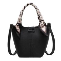 Women's All Seasons Pu Leather Solid Color Classic Style Cylindrical Zipper Bucket Bag sku image 6