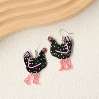 1 Pair Cute High Heel Chicken Arylic Women's Drop Earrings sku image 5