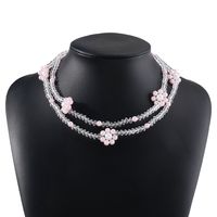 Sweet Flower Imitation Pearl Resin Beaded Women's Necklace main image 1