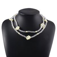 Sweet Flower Imitation Pearl Resin Beaded Women's Necklace sku image 5