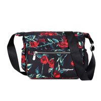 Women's All Seasons Nylon Solid Color Flower Basic Square Zipper Shoulder Bag Diaper Bags sku image 11