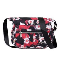 Women's All Seasons Nylon Solid Color Flower Basic Square Zipper Shoulder Bag Diaper Bags sku image 7