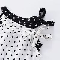Casual Round Dots Flower Leopard Polyester Girls Clothing Sets main image 3