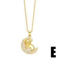 1 Pièce Mignon Ours Le Cuivre Placage Incruster Zircon Plaqué Or 18k Pendentif sku image 5