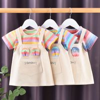 Casual Letter 100% Cotton Girls Dresses main image 3