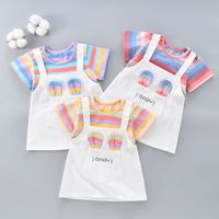 Casual Letter 100% Cotton Girls Dresses main image 2