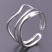Wholesale 1 Piece Simple Style Geometric Titanium Steel Open Ring main image 5