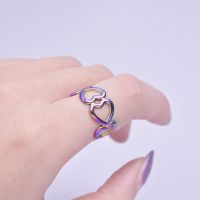 1 Piece Lady Heart Shape Metal Wholesale Open Ring main image 5