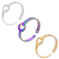 1 Piece Lady Moon Metal Wholesale Open Ring main image 2