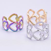 1 Piece Lady Heart Shape Metal Wholesale Open Ring main image 1