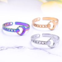 1 Piece Lady Moon Metal Wholesale Open Ring main image 6