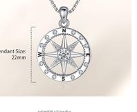 1 Piece Simple Style Round Compass Alloy Plating Hollow Out Inlay Rhinestones Women's Pendant Necklace main image 3