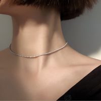 1 Piece Simple Style Solid Color Alloy Plating Women's Choker main image 5